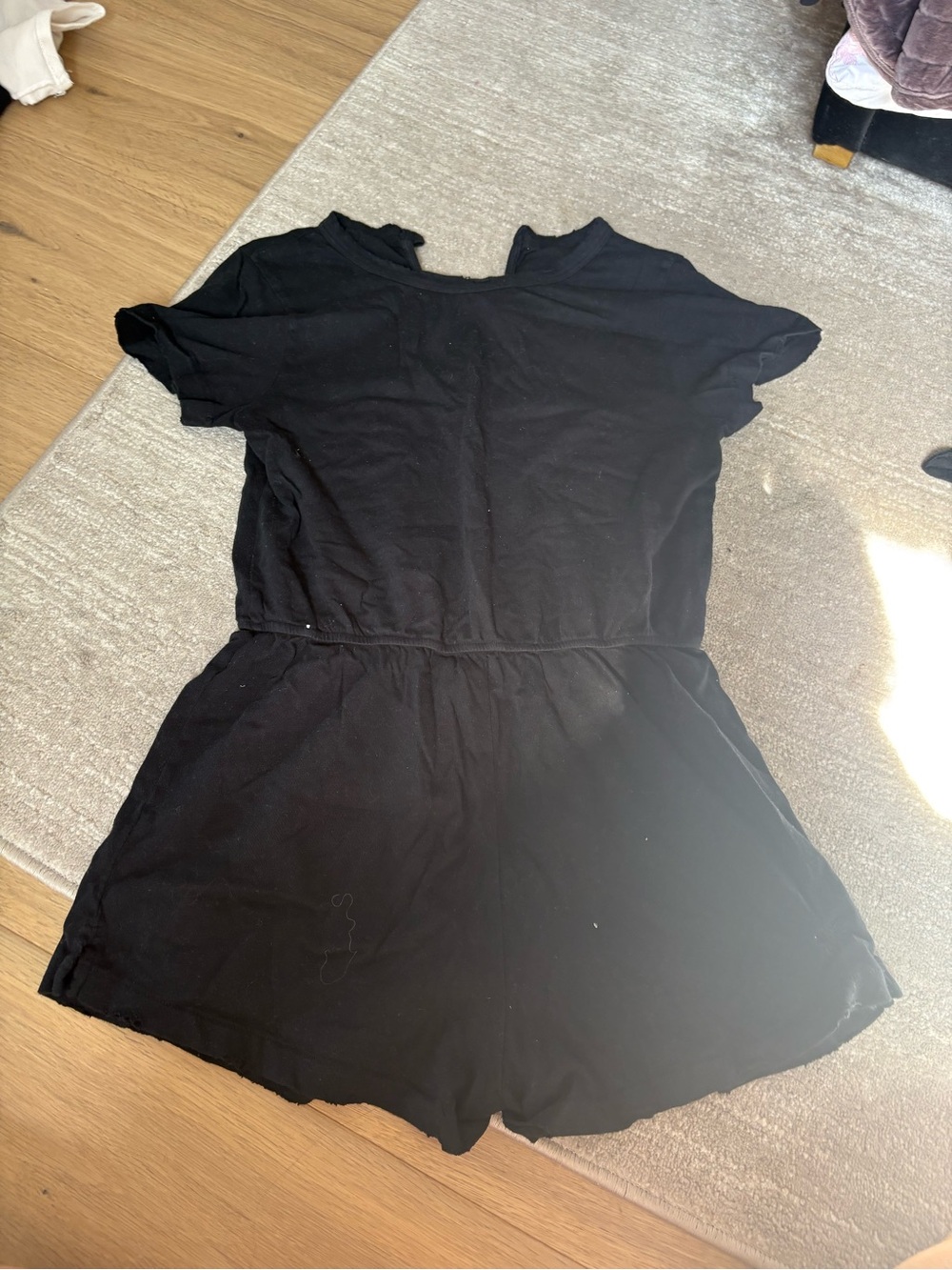 Wildfox Black Short Sleeve Romper Dress